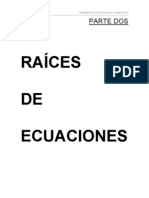 Raíces ecuaciones numéricas