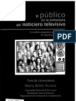 2009-EL PUBLICO EN LA ESTRUCTURA DEL NOTICIERO. UNA ANALISIS COMPARATIVO ENTRE NOTICIEROS DE ARGENTINA, BRASIL Y CHILE