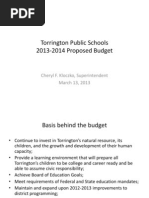 Torrington Public Schools Budget Powerpoint 2013-2014