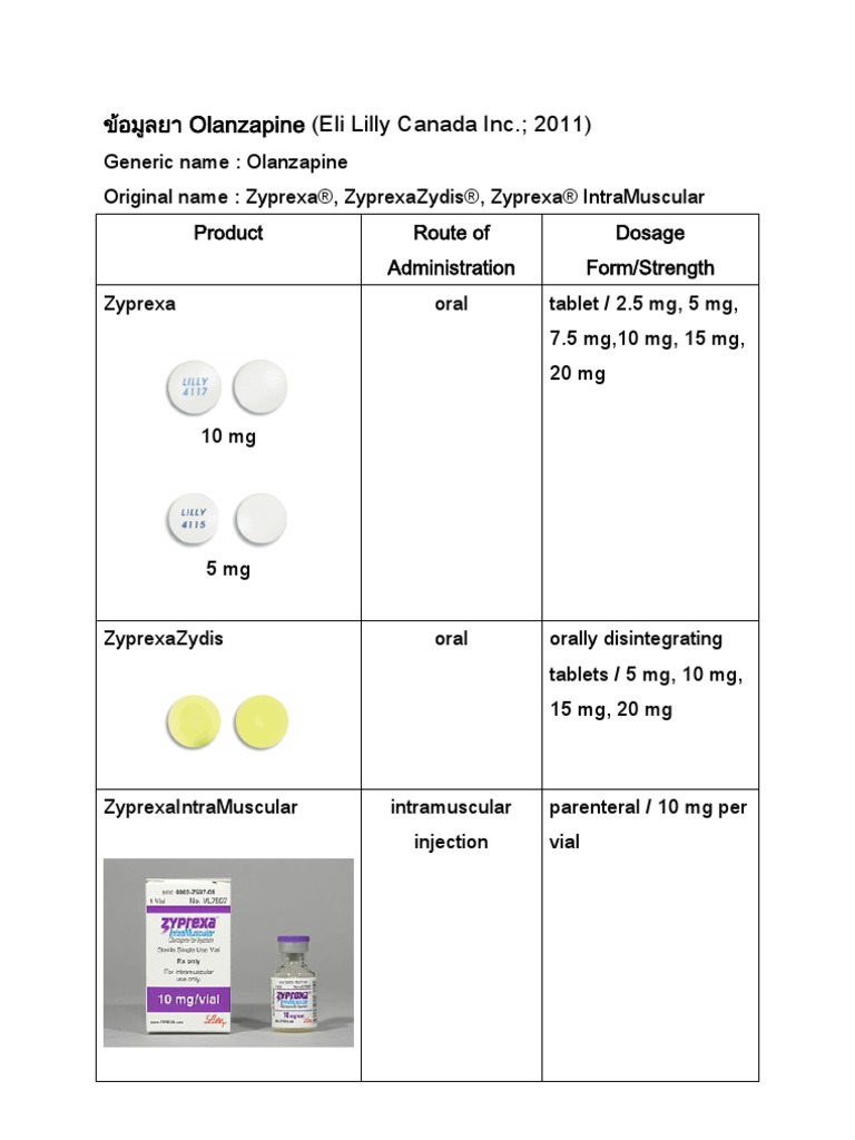 Zyprexa olanzapine 20mg