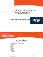 Aula 7 Arquivologia - Mestre Dos Concursos - Exercícios Metodos de Arquivamento PDF