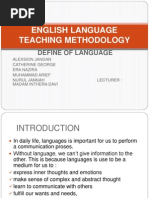 English Language Teaching Methodology Define