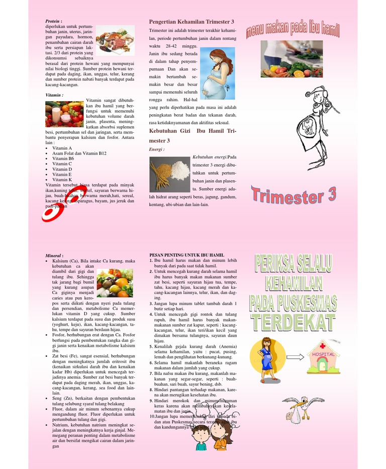 Leaflet Ibu Hamil Trimester 3