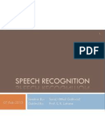 Speech Recognition Seminar