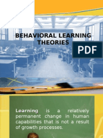 Behavioral Learning Theories