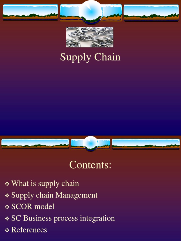 Supply Chain PDF Supply Chain Supply Chain Management