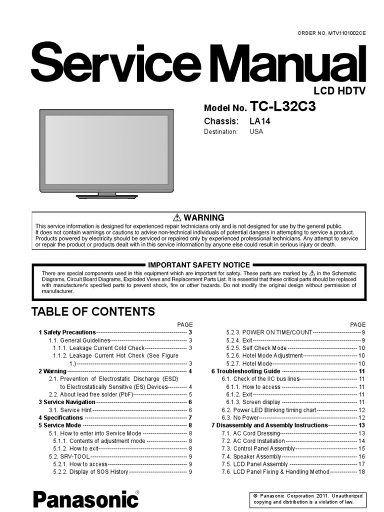 panasonic schematic diagram circuit wiring librarypanasonic tc l32c3 ch  la14 electrostatic discharge electrical connector