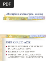 Absorption and Marginal Costing