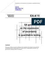 Ea-4-16 Guidelines on the Expression of Uncertainty in Quantitative Testing