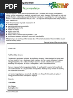 Sample Letter of Recommendation