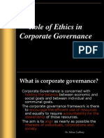 Role of Ethics in Corporate Governance