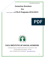 Information Brochure For M.phil and PH.D
