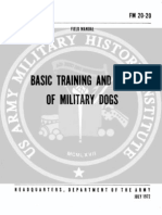 Army Vietnam Military Dog Basic Training Care