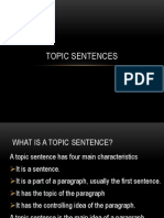 Topic Sentences 184