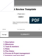 Generic Project Review Template