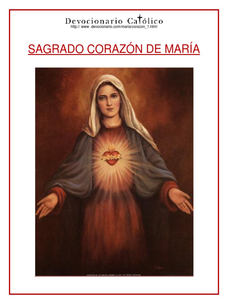 Inmaculado Corazon de Maria Devocionario Catolico | PDF | Oración ...