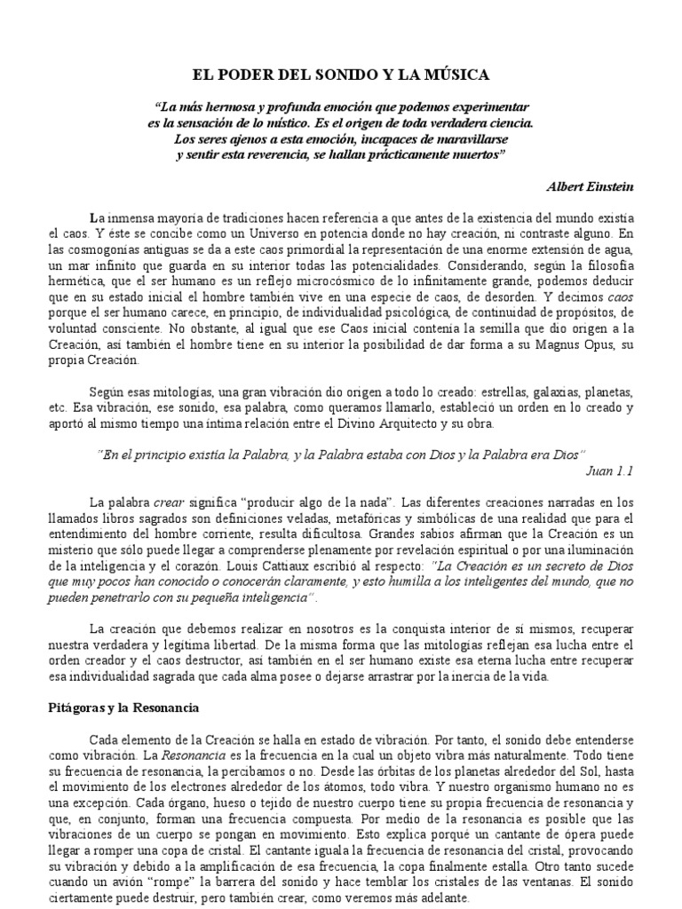 El Poder Del Sonido Y La Musica Pdf