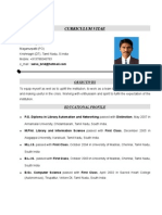 Curriculum Vitae: Objectives