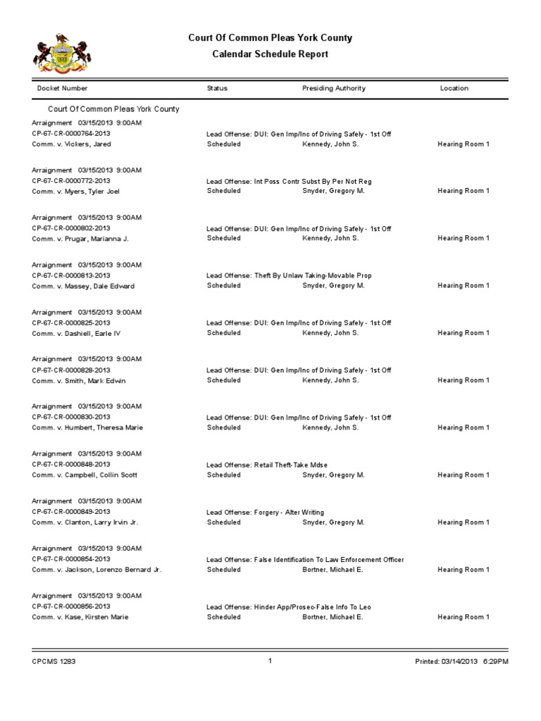 york-county-court-schedule-for-march-15-pdf-driving-under-the-influence-arraignment