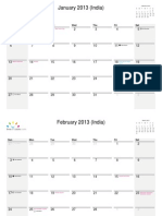 January 2013 (India) : Sun Mon Tue Wed Thu Fri Sat