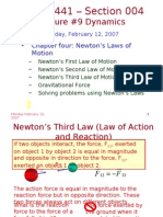 Lecture #9 Dynamics: PHYS 1441 - Section 004