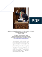 La Reeleccion Presidencial en Bolivia (2010 - 2013)