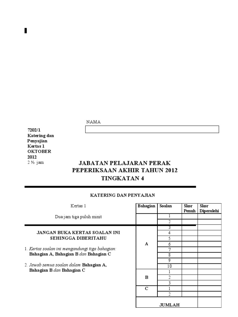 Soalan Katering Pdf
