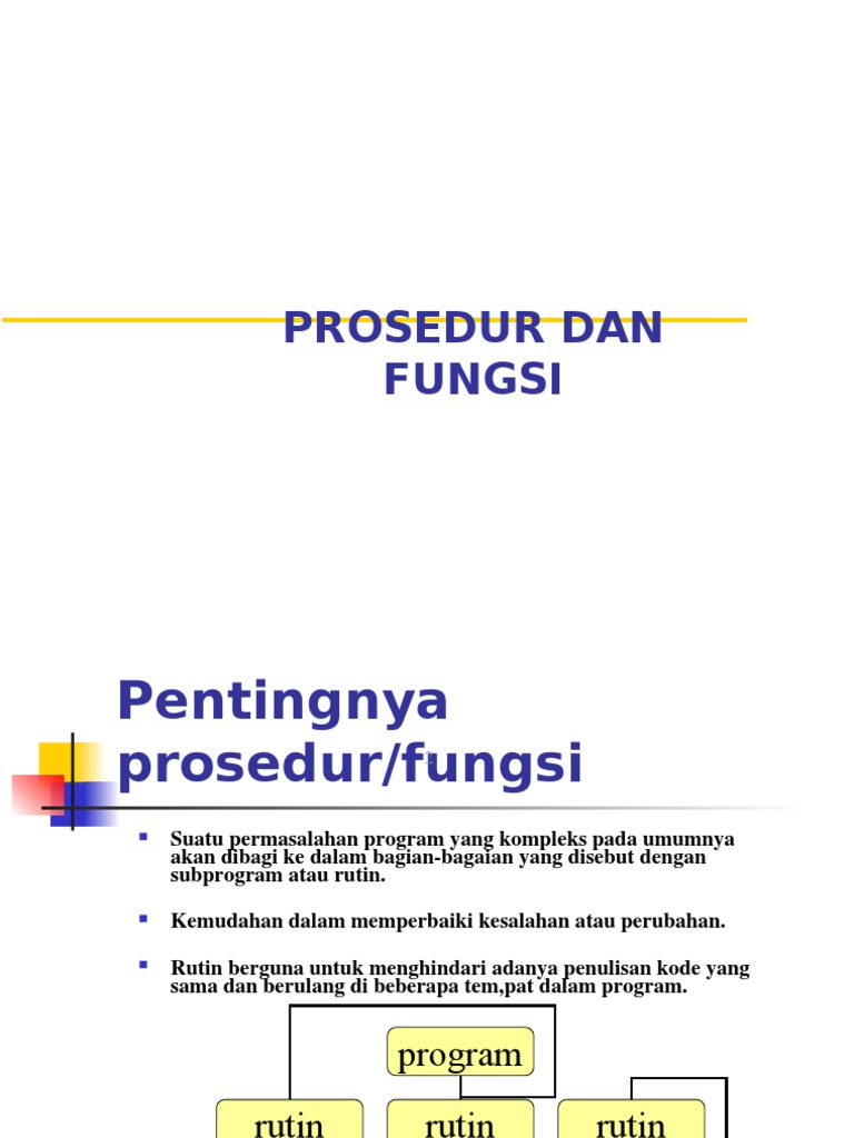 Prosedur dan Fungsi dalam Pemrograman | PDF