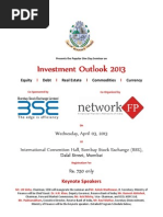 Seminar on Investment Outlook 2013 at BSE Organized by IMC & Network FP