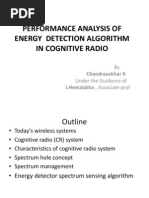 Performance Analysis of Energy Detection Algorithm in Cognitive Radio