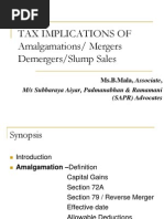 Download Tax implications of Amalgamations   Mergers  Demergers  Slump sales by vvikram7566 SN130502661 doc pdf