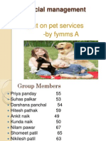 Financial Management: Project On Pet Services - by Fymms A