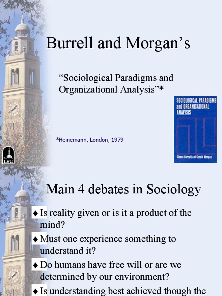 Burrell and Morgan's Four Paradigms | PDF | Paradigm | Sociology