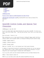 AutoCAD Control Codes and Special Text Characters