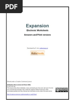 Expansion: Electronic Worksheets Answers and Print Versions