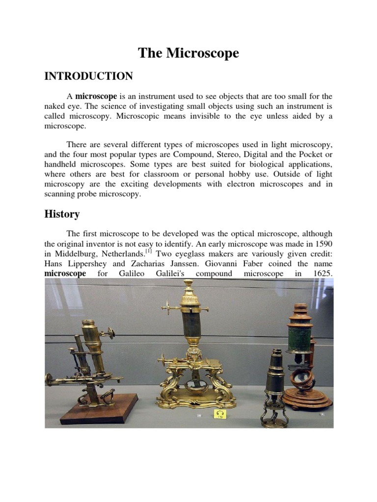 Microscope Pdf Microscope Microscopy