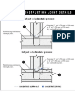 Standard Construction Joint Details: Not Subject To Hydrostatic Pressure