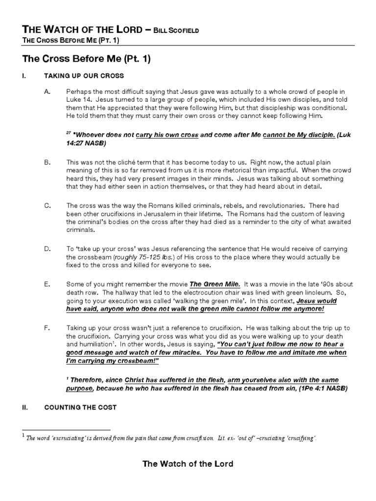 Discipleship and the Cross Explained | PDF | Crucifixion | Disciple ...