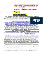 Jury Sovereignty Amendment as the best Clarification of Substance of Law and Clarification of rights of the people or of ORIGINAL SOVEREIGN JURISDICTION OF THE CONSTITUTION.