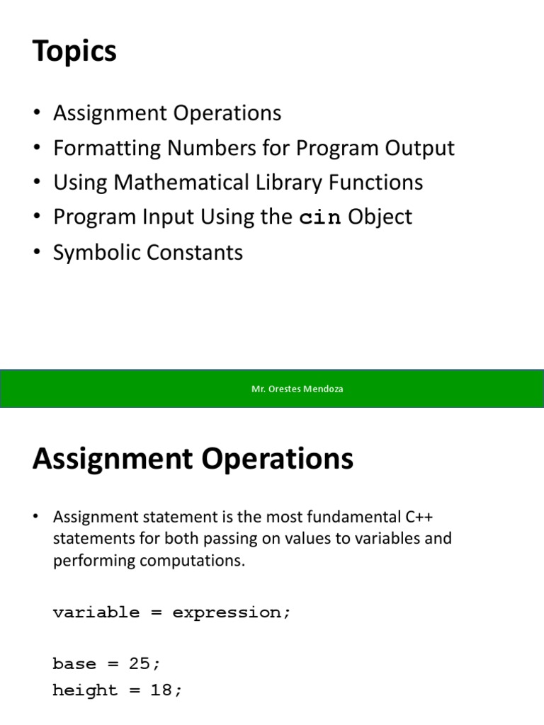 Assignment Formatting and Interactive Input | PDF