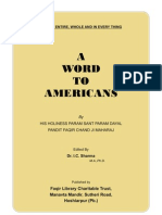 A Word To Americans by Faqir Chand