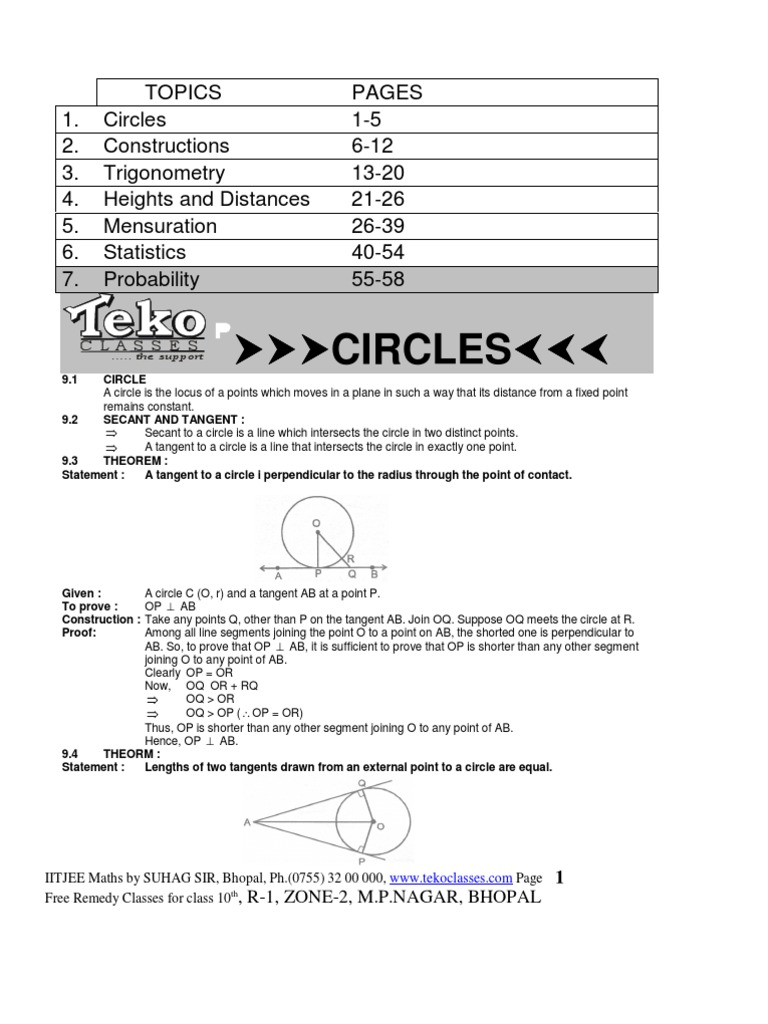 Kite Perimeter and Circle Properties | PDF | Circle | Trigonometric ...