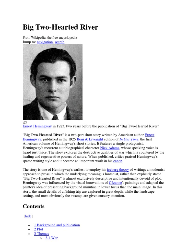 Hemingway Big Two Hearted River Pdf