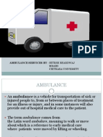 Ambulance Services By: Hitesh Bhardwaj: Mbahs Chitkara University