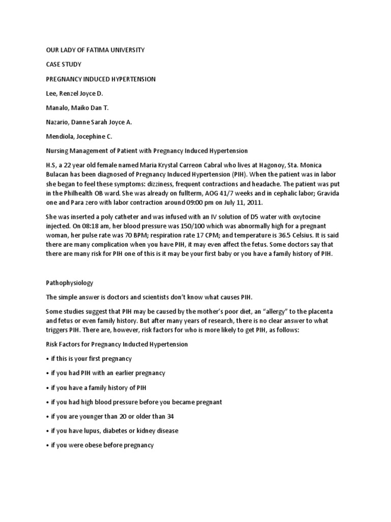 Case study of a pregnant woman in labor picture