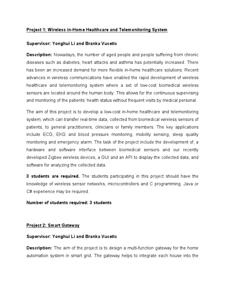 Final Year Thesis Project Proposal 2013 | Application ...