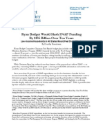 Ryan Budget Would Slash SNAP Funding By $135 Billion Over Ten Years 
