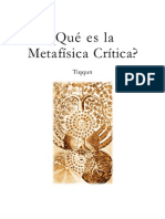 Tiqqun ¿Que Es La Metafisica Critica PDF