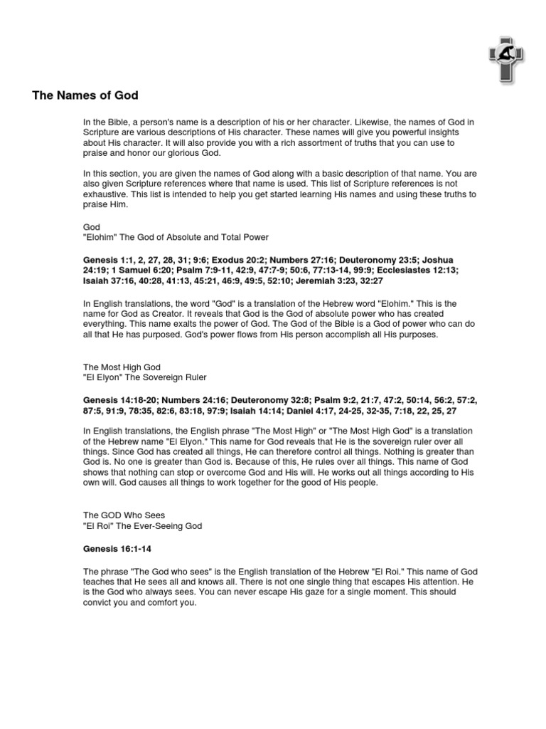 The Names Of God Names Of God In Judaism Books Of The Hebrew Bible