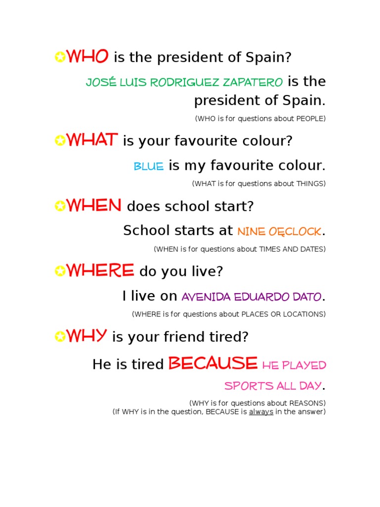 Who What When Where Why | PDF